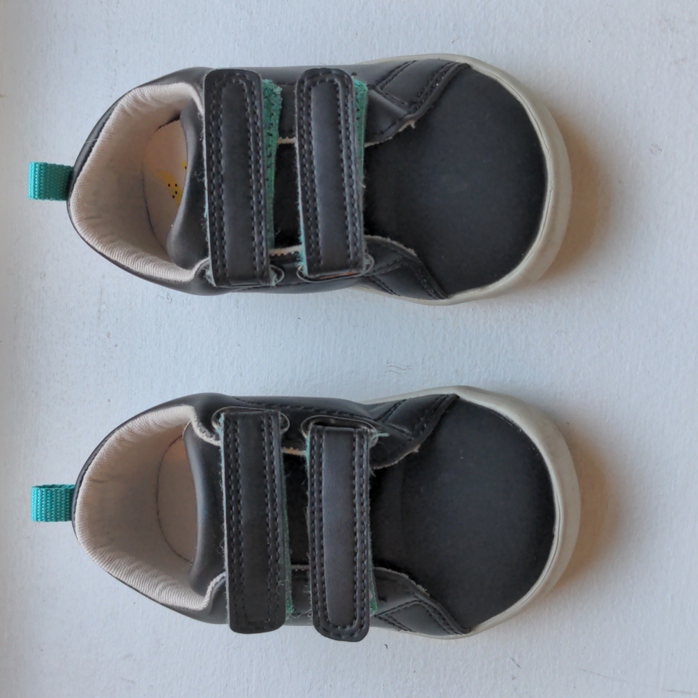 Ten Little Black & Teal Sneakers